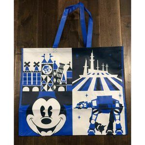 Disney Parks Castle Mickey Reusable Tote Bag Shopping Bag Blue